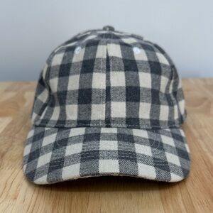 Black and Off White Checkered Cap